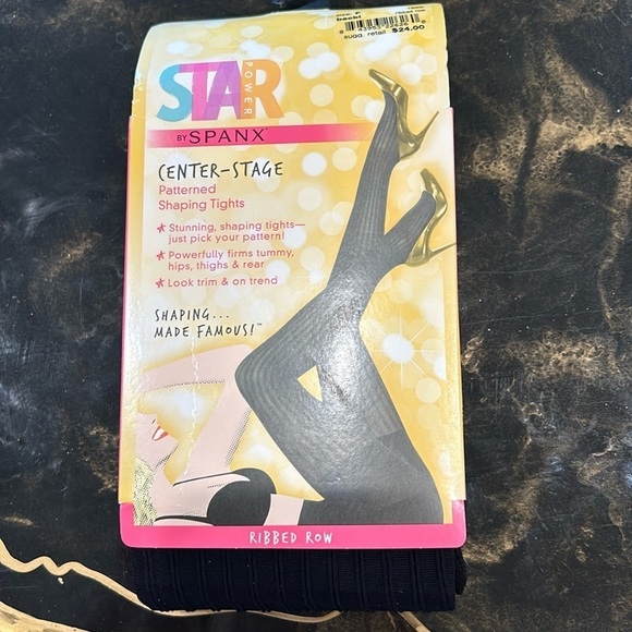 Brand New Spanx Star Power Patterned Shaping Tights black Women’s size f plus 3X - Picture 1 of 6